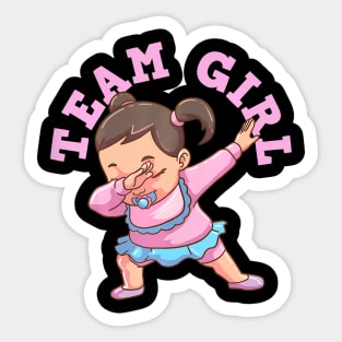 Gender Reveal Team Girl Sticker